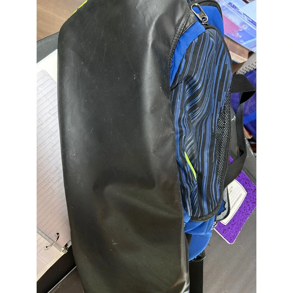 Nike Blue Black Stripe Small‎ Duffel Bag Gym Sports Travel Carry On